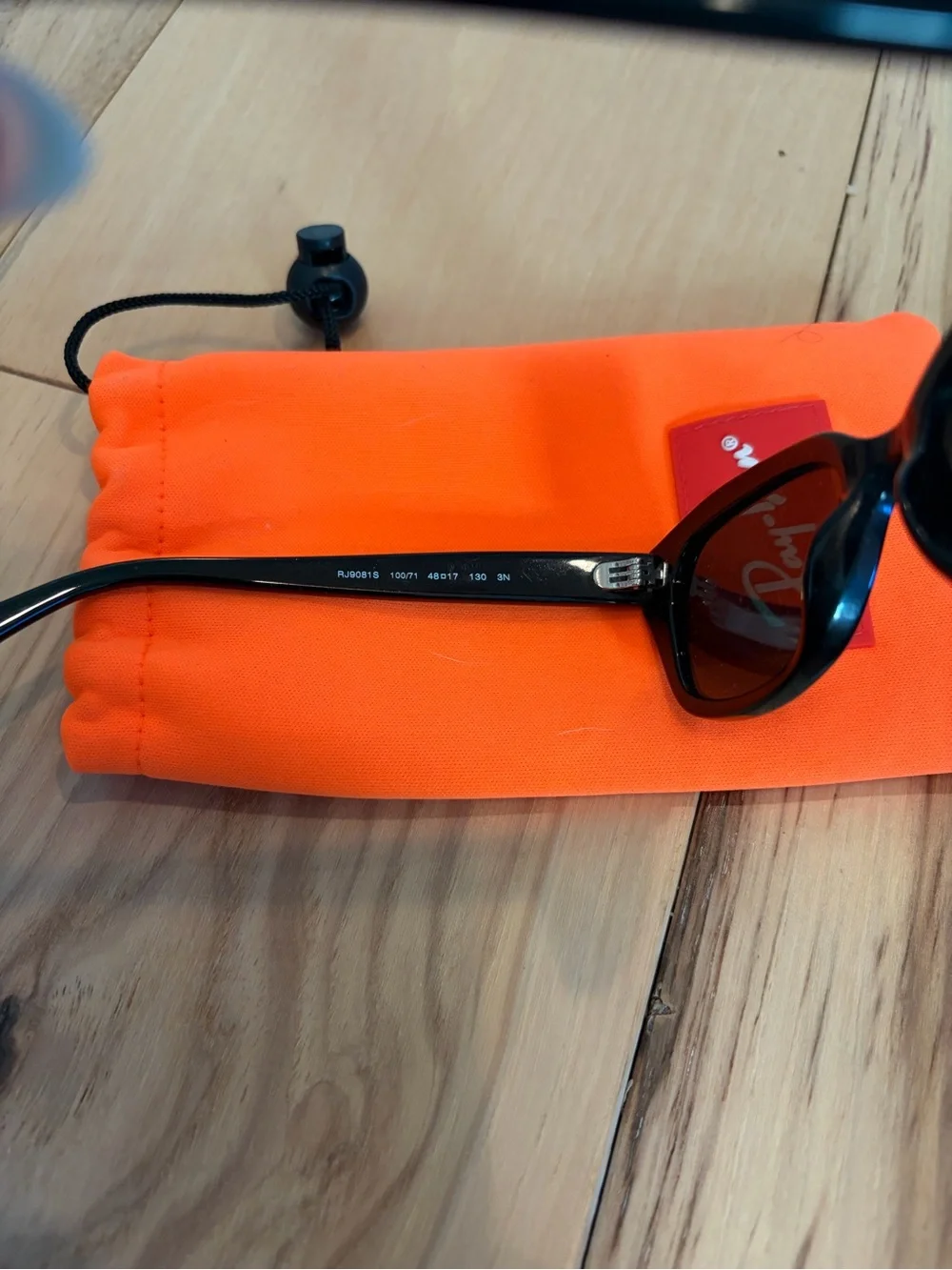 Ray-Ban Junior RJ9081S Black Sunglasses Kids 48□17 w/ Original Ray-Ban Pouch